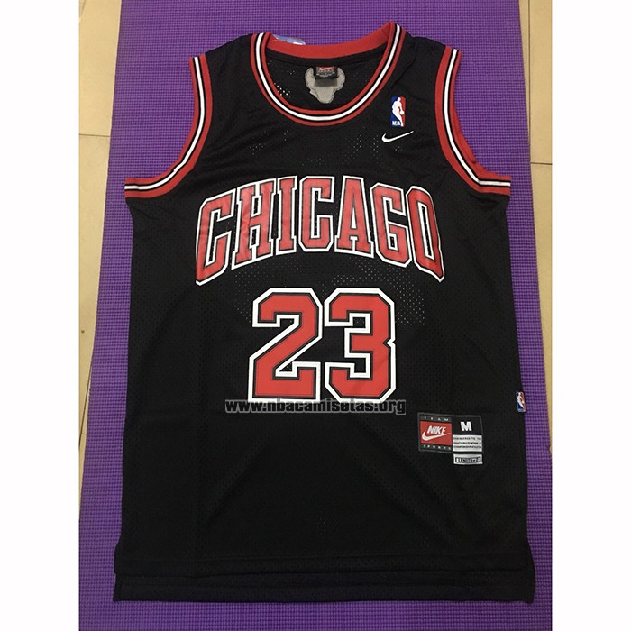 Camiseta Chicago Bulls Michael Jordan NO 23 Retro Negro3